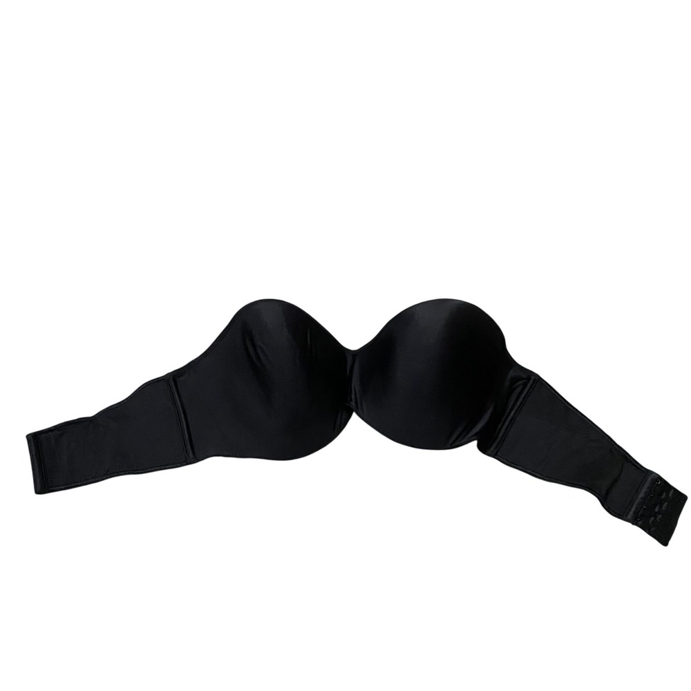 Sweet‎ Nothings by Maidenform Strapless Bra Womens 38DD Black Underwire Smooth